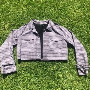 lavender checkered skirt (top half of set)